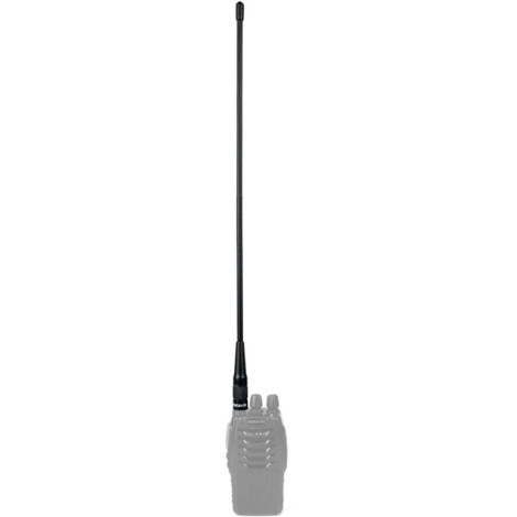 Antena VHF/UHF para walkie-talkie RHD771 compatible con QUANSHENG, TK, RETEVIS, BAOFENG/Pofung, HYT, LINTON, WOUXUN y PUXING. Antena de alta ganancia SMA-F de doble banda (1 unidad).