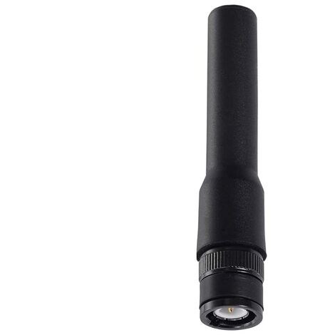 Antena Walkie Talkie corta Flexible SMA macho 7 cm Negro