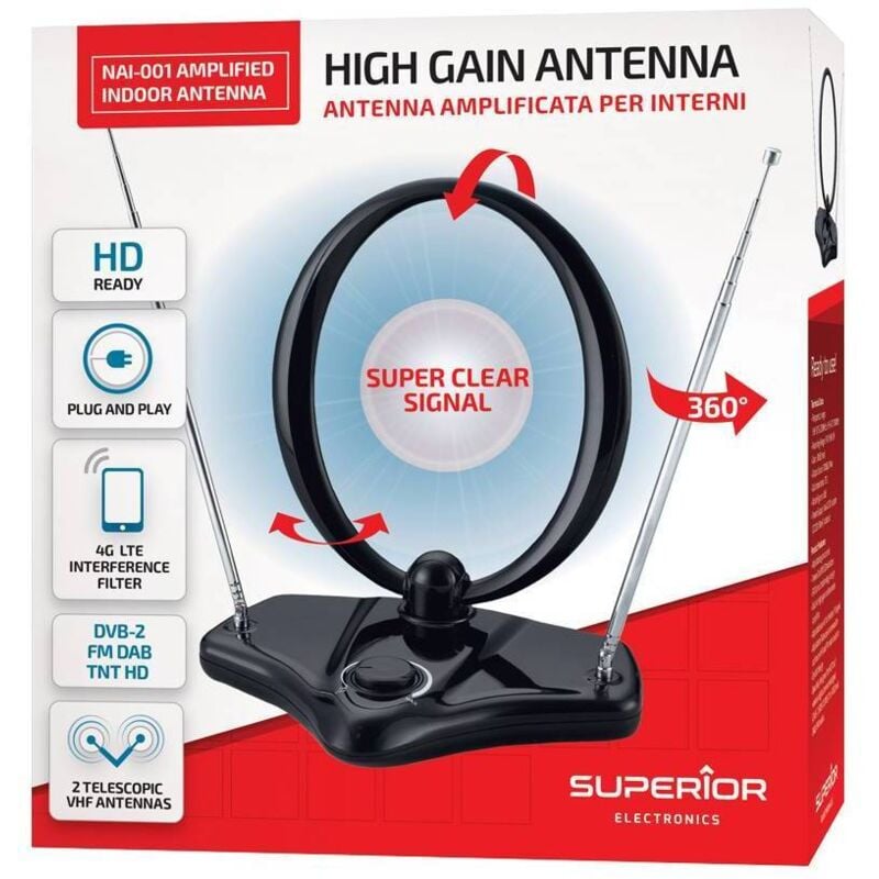 Antenne amplifiée intérieure