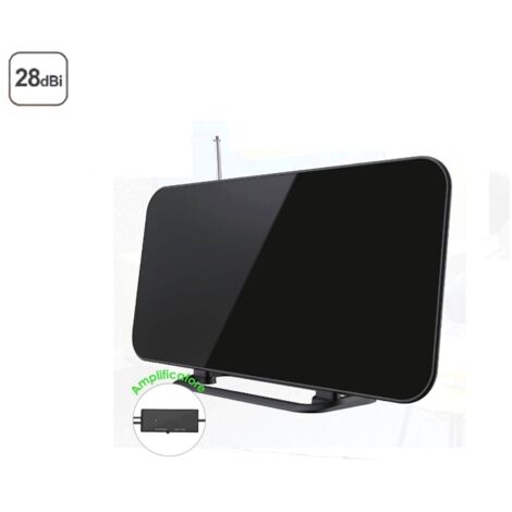ANTENNA DIGITALE TERRESTRE PORTATILE AMPLIFICATORE 28DB DVB-T AUTO CAMPER CASA