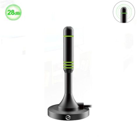 ANTENNA DIGITALE TERRESTRE PORTATILE BASE MAGNETICA DVB-T 28DB AUTO CAMPER CASA