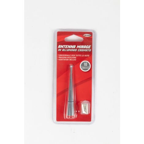 Antenna mirage universale per auto in alluminio cromato