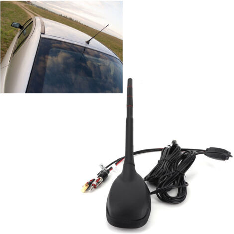 Antenna per auto Eosnow DAB+ GPS+ FM, montaggio superiore attivo amplificato, antipolvere, universale