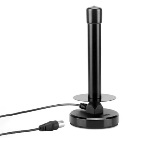 Antenna TV Interna Antenna Portatile DVB-T 30dB Base Magnetica Cavo 1,5M