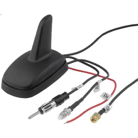 Antenne Aileron de requin AM FM GPS GSM DIN FME-A SMA-A noir 12VDC 2.15dBi