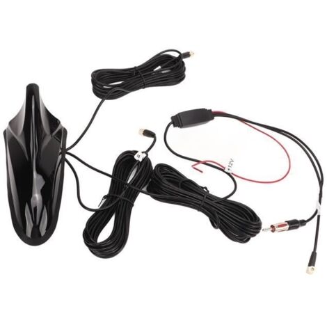 Antenne Aileron de Requin - DIOCHE - 12V - GPS, DAB, FM, WIFI - Longueur de Câble 5m - ABS