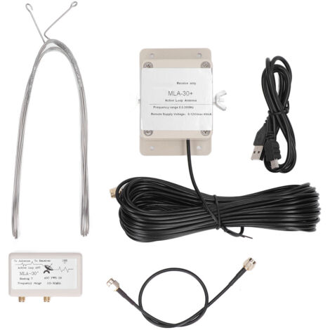 Antenne Boucle Active pour Radio AM et Ondes Courtes, Amplificateur Faible Bruit avec Alimentation 5-12V