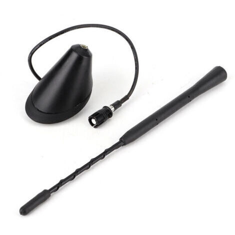 Antenne c3, Antenne de Voiture, mat d'antenne de Tige d'antenne en Spirale AM de Radio FM Universelle Noire de Voiture avec la Base