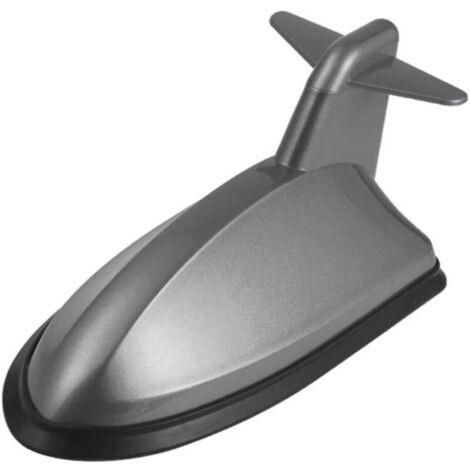 Antenne D'aileron de Requin de Voiture, Étanche Antenne Requin Universelle Antenne de Réception de Signal Radio Antenne de Voiture Auto-adhésive Décoration Extérieure de Voiture,Gris