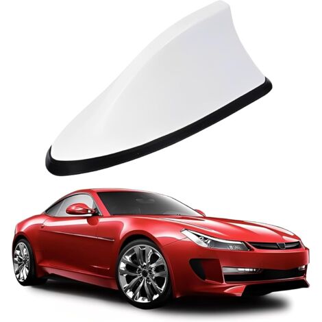 Antenne De Toit - 1 Pièce - Plastique ABS - Réception AM/FM - Véhicule Universel - Blanc