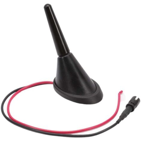 Antenne de Toit à Tige Courte 3cm Base d'antenne 2 Prises Amplificateur 16V Set pour véhicules universels, Non original