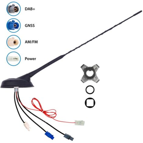 Antenne de toit AM FM DAB+ GNSS 30 inclinaison active