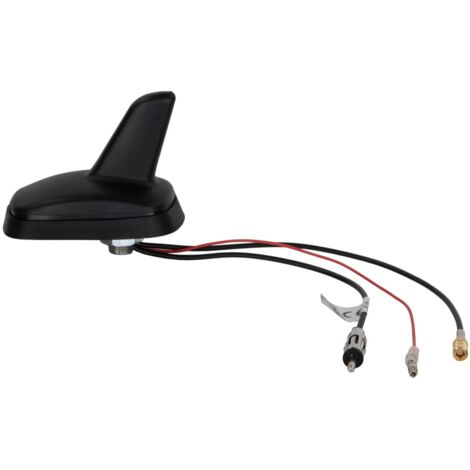 Antenne de Toit FM DAB+ Style Requin DIN-m- SMB-f- 12V externe
