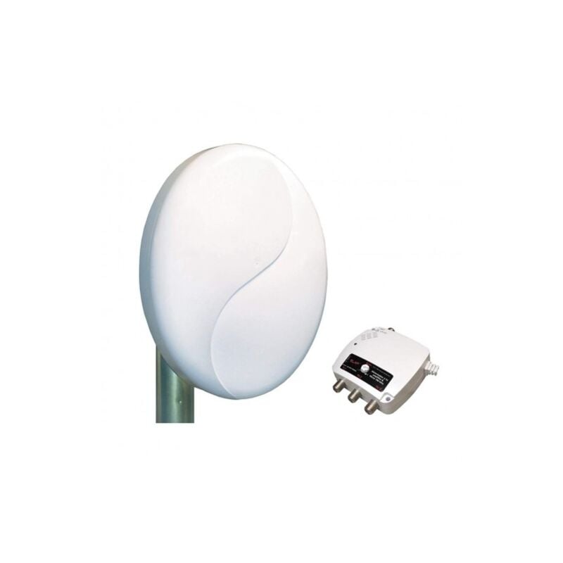 Antenne tnt hd Active Extérieure Toit dvb-t tonna 50 Patch Blanc Gain 50dB Amplificateur intégré filtrée 4G 5G LTE700 2 sorties tv