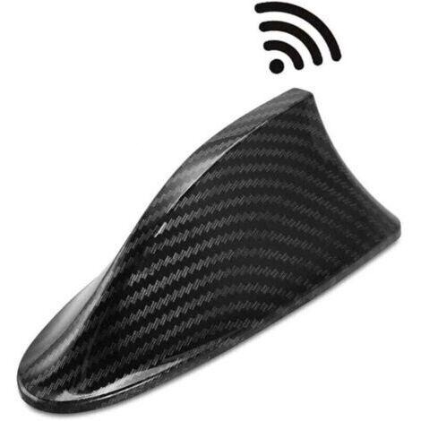 Antenne de toit universelle en fibre de carbone pour voiture, aileron de requin, radio FM/AM, signal décoratif, pour voiture, SUV, camion, fourgonnette, pièces de rechange parfaites avec adhésif