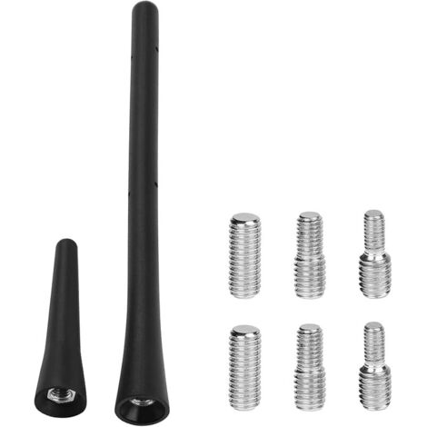 Antenne de toit universelle pour voiture avec qualité de réception de première classe - Antenne courte pour réception AM et FM - Antenne à tige courte - 6,5 cm