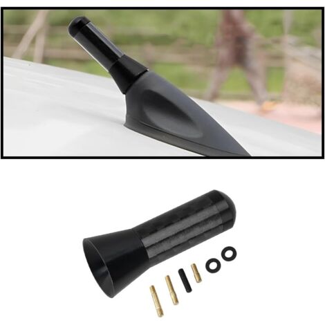Antenne De Voiture Courte, Antenne Radio Voiture Courte Universel Amplifiée Autoradio, Voiture Stéréo FM AM Antenne Remplacement pour avec Toutes Les Voitures Véhicule Auto Camion(Noir)