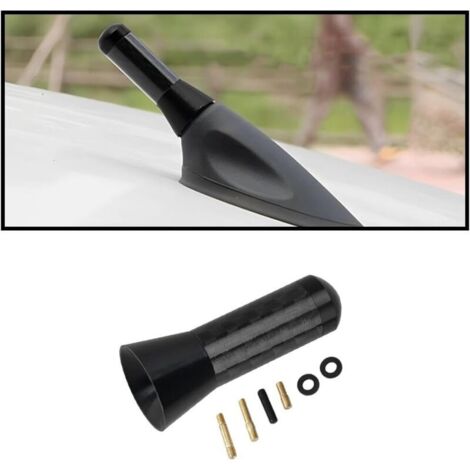 Antenne De Voiture Courte, Antenne Radio Voiture Courte Universel Amplifiée Autoradio, Voiture Stéréo FM AM Antenne Remplacement pour avec Toutes Les Voitures Véhicule Auto Camion(Noir)