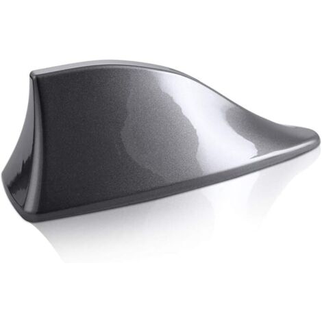 Antenne de Voiture Universelle en Forme d’aileron de Requin - Antenne Radio FM/AM avec Base adhésive étanche pour Auto SUV Camion Van (Gris)