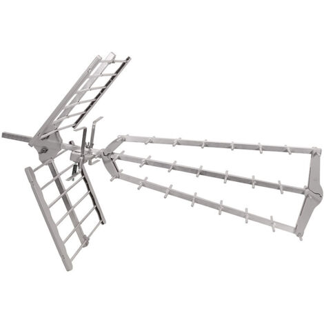 Antenne d'extérieur UHF trinappe amplifiée 42 dB