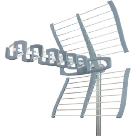Antenne extérieure UHF - ZETA 015990 - Filtres VHF et LTE700 (4G/5G), Dipôle avec amplificateur intégrés
