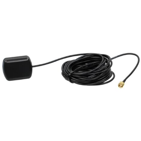 Antenne GPS magnetique interieure - SMA M Cable 5m Alimentation fantome GPS 3.5V