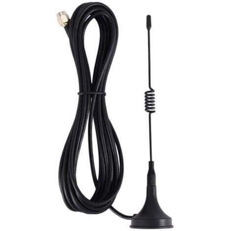 Antenne GSM 433 MHz 5 dBi avec connecteur mâle SMa et base magnétique pour radioamateur