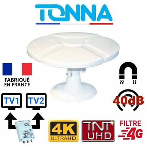 ANTENNE MAGNÉTIQUE CAMPING CAR 40dB TNTHD OMNIDIRECTIONNELLE TONNA - OMNI TONNA