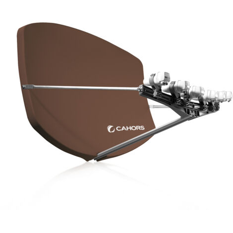 Antenne Multisatellite 4 MS - Cahors SMC BIG BISAT - 4 supports LNB, Gain 36 dB, Bandes de fréquence 10,7 – 12,75 GHz