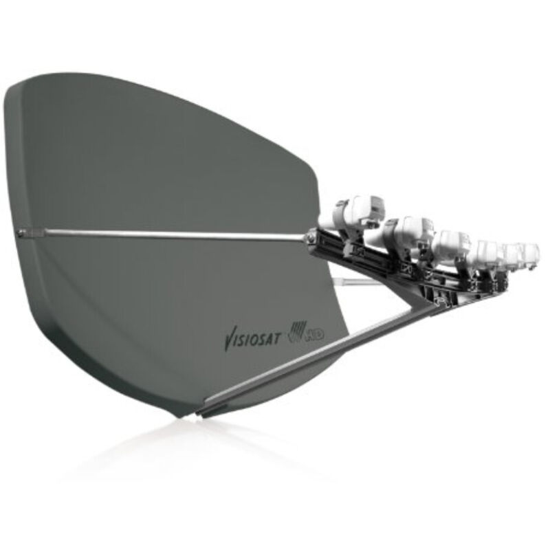 Antenne Multisatellite 4 ms smc big bisat Gris - 4 supports lnb, Gain 36 dB, Bandes de fréquence 10,7 – 12,75 GHz