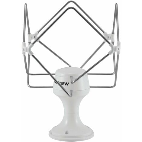 Antenne omnidirectionnelle 12/24V – Réception 360° VHF/UHF – Amplificateur 22dB – Boîtier ABS stabilisé aux UV - 12-24V