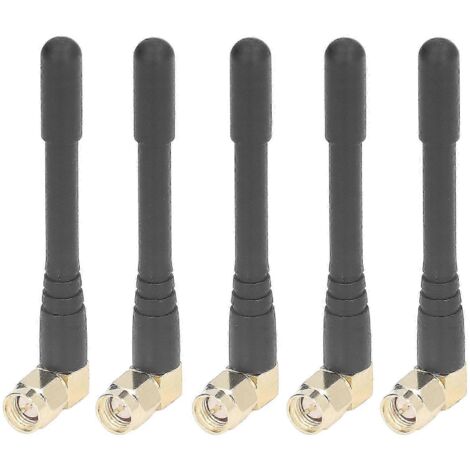 Antenne omnidirectionnelle à gain élevé (5 pièces) avec connecteur SMA mâle coudé pour système sans fil