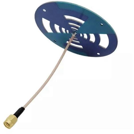 Antenne omnidirectionnelle log-périodique UWB avec connecteur SMA mâle - Bleue