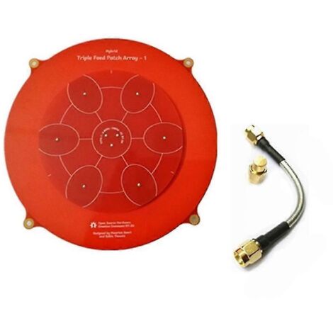 Antenne patch triple alimentation 5,8 GHz 14 dBi de type pagode pour FPV, émetteur d'image, panneau plat