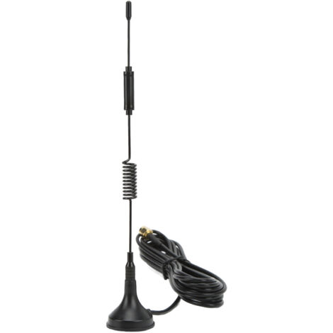 Antenne Radio 9DBI Interface SMA 2G 3G 4G GPRS Polarisation Verticale 50W avec Ventouse pour Surveillance Sans Fil