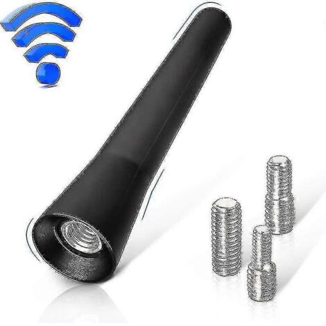 Antenne radio FM/DAB Auto Auto, mini antenne courte de 6,5 cm pour voiture avec une puissante fonction de réception FM/AM/DAB