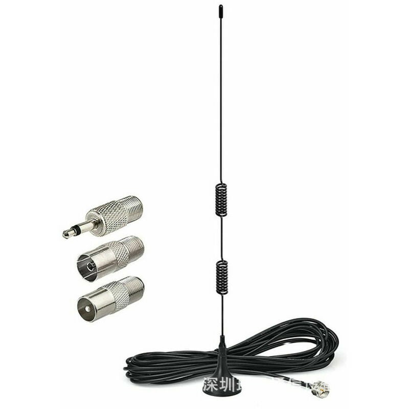 Antenne radio FM universelle base magnétique antenne FM vis F fiche male adaptée au récepteur stéréo audio AV domestique intérieur et extérieur 75