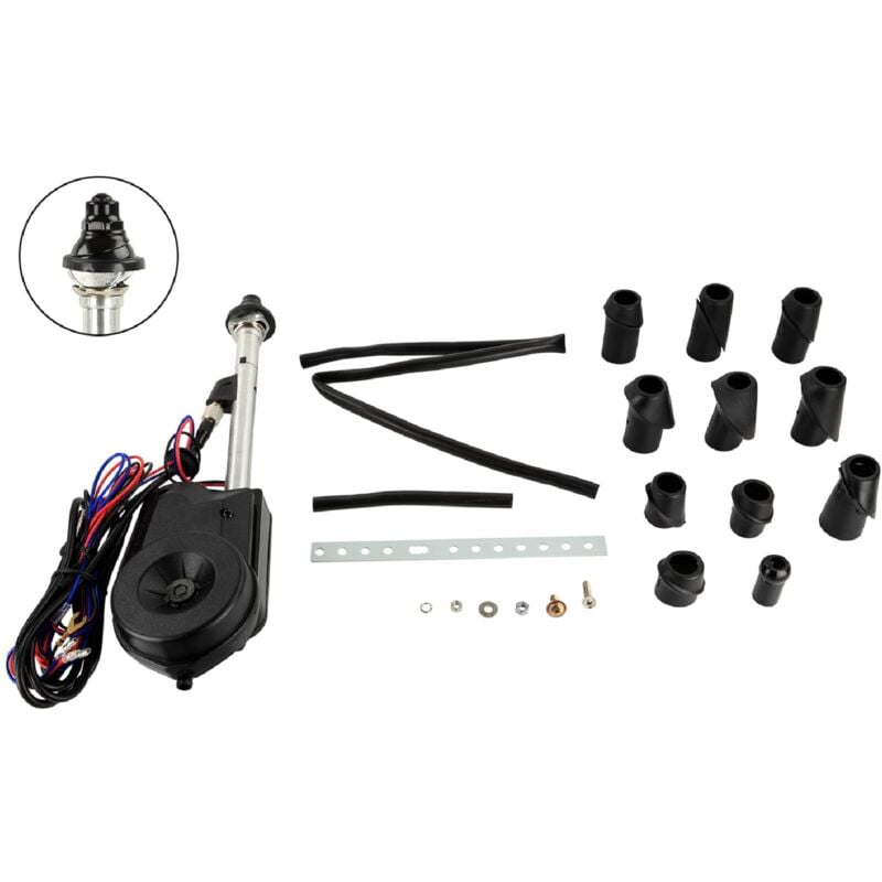 Adnauto - Antenne telescopique am-fm automatique noire