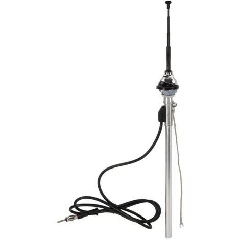 Antenne telescopique AM FM universelle passive noire D38mm