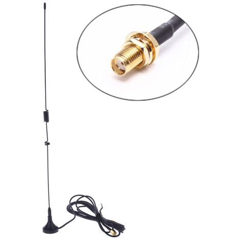 Antenne télescopique universelle à gain élevé UHF SMA-F pour talkie-walkie NAGOYA UT-106UV, compatible avec les autoradios de voiture.-AquaForge