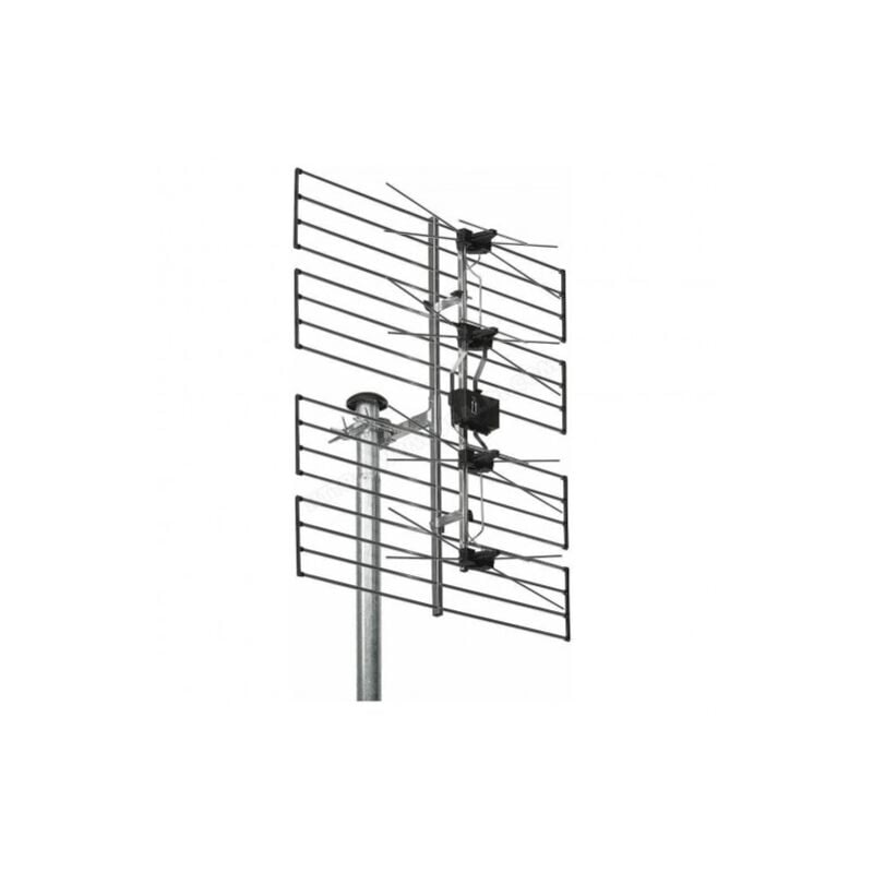 Antenne terrestre râteau aluminium tnt uhf dvb-t Wisi 72516 ee 06 a 700 MHz, Surfaces canaux argent