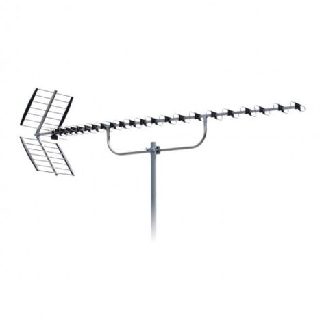 Antenne TNT extérieure 18,5 dBi – Filtre passif 4G LTE 5G NR – Longueur 237 cm – 92 éléments pour réception optimale