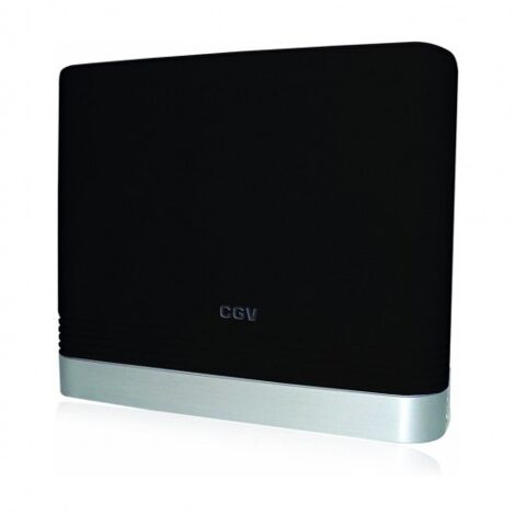 Antenne TNT HD d'intérieur – Ultra HD 4K – Gain 35dB – Filtre 4G/LTE intégré – Montage mural ou horizontal – Design noir laqué – CGV