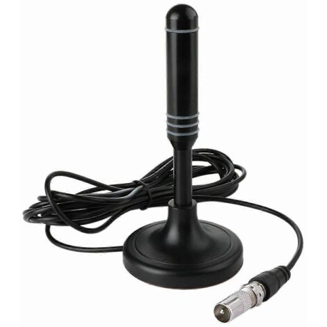 Antenne TNT HD numérique avec câble coaxial de 300 cm, étanche.