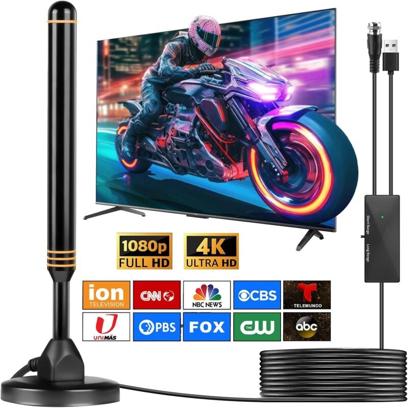 Antenne tv - Antenne tv intérieure, antenne tv pour Smart tv intérieure, antenne tv pour chaînes locales, antenne numérique pour Smart tv intérieure,