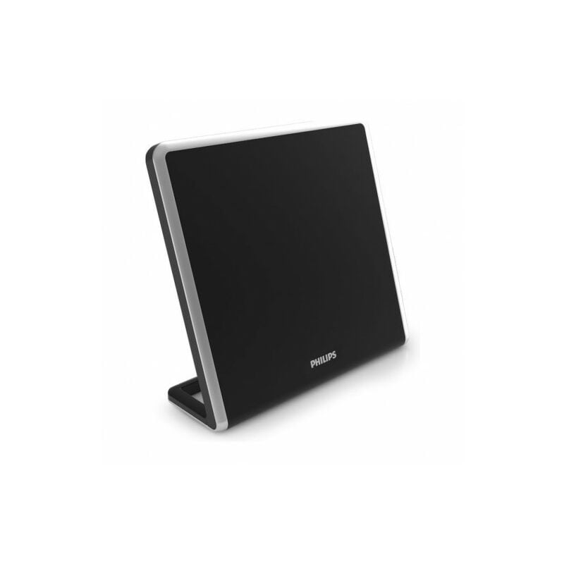 Antenne tv Numérique d'Intérieur avec Réception Signal 360 Degrés SDV7220 - Amplificateur 49dB, sans Interférence 3G/4G/LTE, Noir