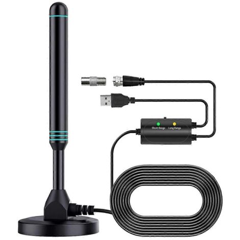 Antenne TV numérique HD colonne avec amplificateur universel pour intérieur et extérieur ---