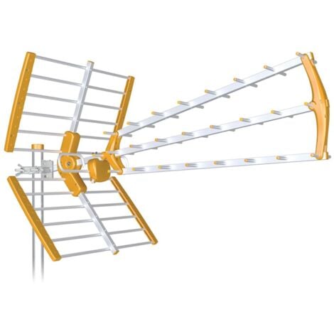 TECATEL Antenne TV TDT UHF 18dB MANDARINE FOLD 4G-LTE 18dB