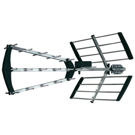 Antenne TV TNT HD UHF Trinappe Passive CLEVER - Filtre 5G LTE 700 MHz - Gain 20 dBi, Bande de fréquence 470/790 MHz, 470/700 MHz