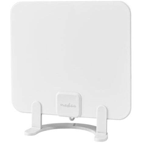 Antenne tvhd interieure actif fmuhfvhf portee de reception 0 25 km lte700 gain 30 db abs blanc